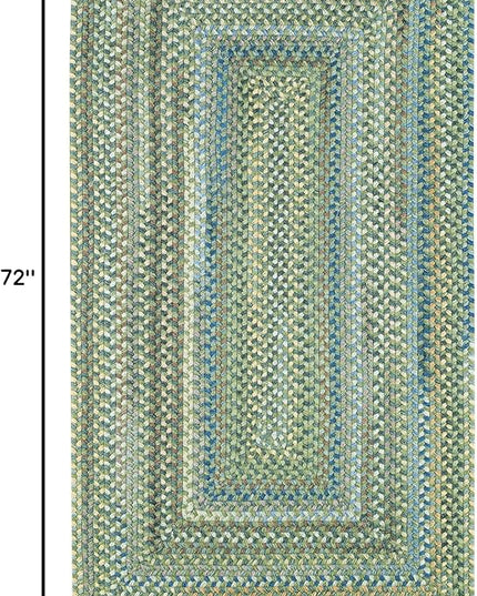 American Heritage Sage 4' 0" X 6' 0" Concentric Rectangle Braided Rug