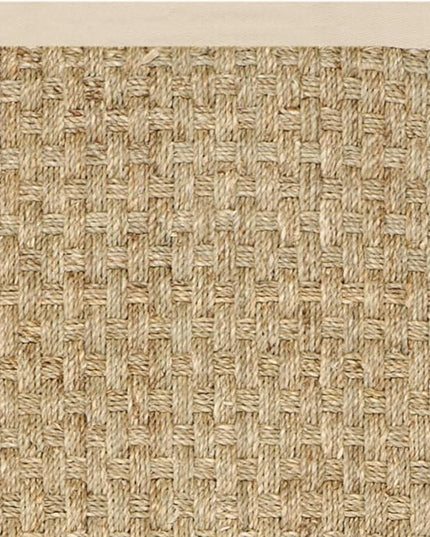 SAFAVIEH Natural Fiber Collection Runner Rug - 2'6" x 10', Natural & Beige, Seagrass, Basketweave Pattern with Border (NF114A)