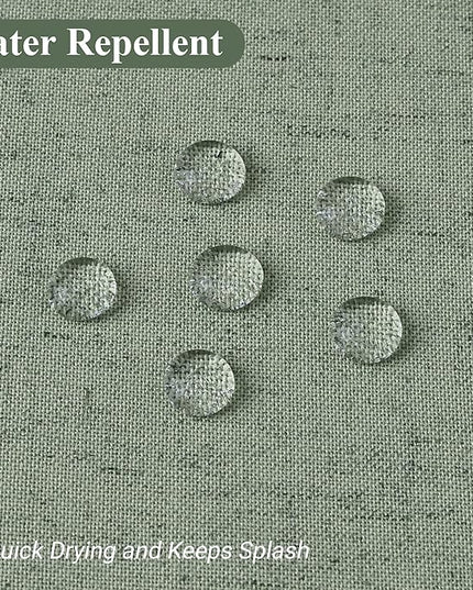 Naturoom Light Sage Linen Shower Curtain, Country Boho Farmhouse Bath Decor Shower Curtains Neutral Cloth Weighted Textured Fabric Bath Curtain Liner with Hooks, 72x72