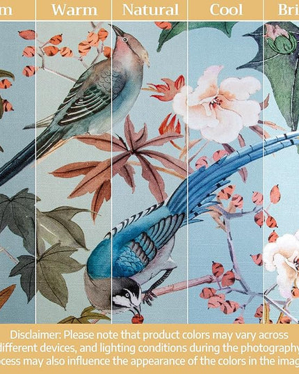 Maison d' Hermine Curtains for Living Room 100% Cotton 84 inch Length Two Panels Light Filtering Curtains for Bedroom Windows with Rod and Loop Pockets Drapes (Hokuzai Blue, 50" W x 84" L)