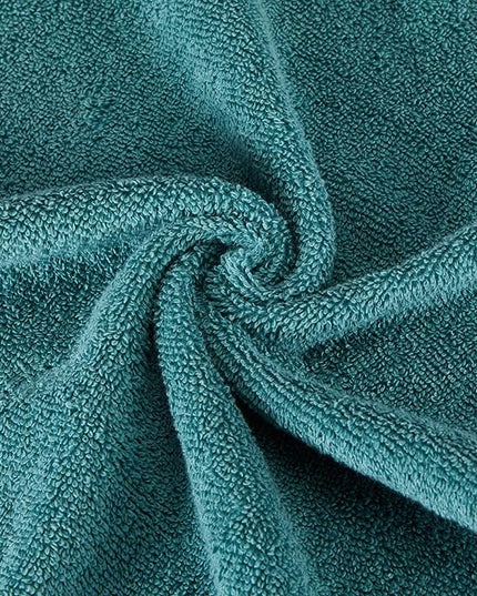 Amazon Basics Fade Resistant Bath, Hand and Washcloth Towel Set, 100% Cotton, Set of 6, 30 x 54 inches, Teal Green