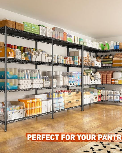 REIBII 70"W Metal Shelving, Storage Shelves 4-tier Wire Shelving Unit Load 1240LBS Metal Shelves for Storage Adjustable Shelving Rack for Pantry Kitchen Commercial school Garage 70"W*15.8"D*62.9"H