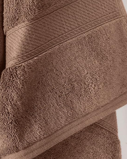 Superior Egyptian Cotton Pile Bath Towel Set of 2, Ultra Soft Luxury Towels, Thick Plush Essentials, Absorbent Heavyweight, Guest Bath, Hotel, Spa, Home Bathroom, Shower Basics, Chocolate