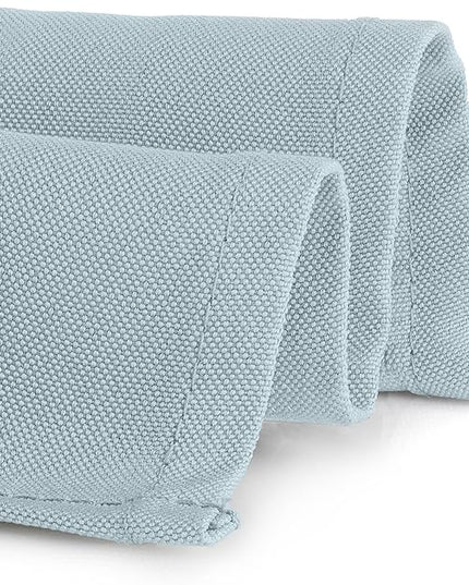 Gee Di Moda Rectangle Tablecloth - 90 x 132 Inch Baby Blue Table Cloth for 6 Foot Tables with Floor-Length Drop - Heavy Duty Washable Fabric for Holiday Party, Dinner, Weddings & Baby Shower