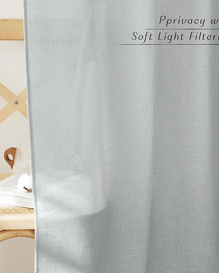 NICETOWN Linen Pinch Pleat Blackout Curtains 84 inch Long for Living Room Bedroom, Thermal Insulated Window Treatments Privacy with Light Filtering for Home, 52 x 84 inch, 2 Panels, Light Grey