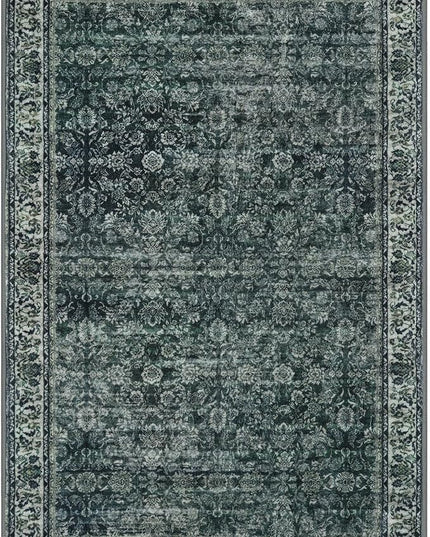 2x3 Washable Rug Soft Area Rug for Entryway, Dark Green Non-Slip Indoor Door Mat Distressed Floral Low-Pile Kitchen Rugs, Neutral Vintage Carpet for Entrance Kitchen Bedside Farmhouse