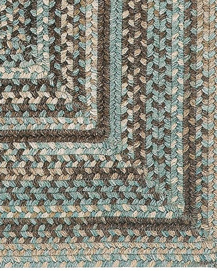 Capel American Heritage Slatewood 3' 0" X 5' 0" Concentric Rectangle Braided Rug