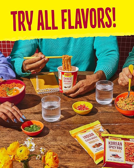 Maggi Korean Spicy BBQ Noodles, Korean Instant Noodles, 3 min, Spicy Ramen, Vegetarian, Halal, Kosher, 24-Pack
