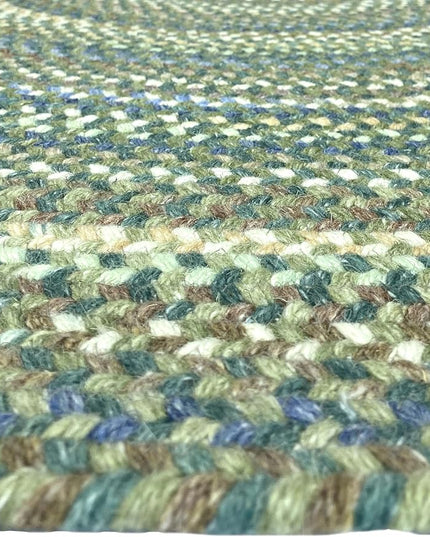 American Heritage Sage 2' 0" X 9' 0" Runner Oval Braided Rug