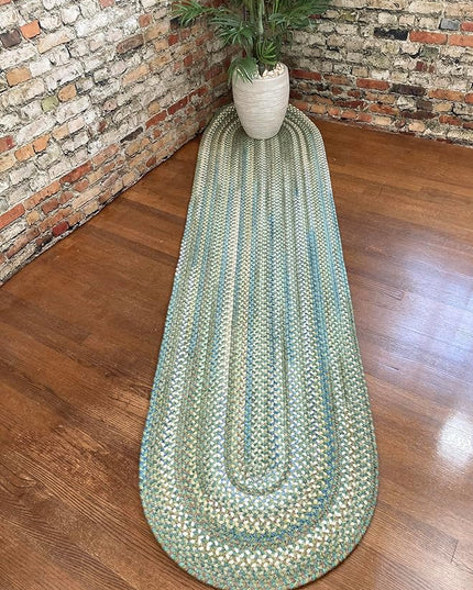 Capel American Heritage Sage 2'0"X8'0" Oval Braided Rug