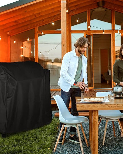Grill Cover by Grillman, Black, 49 Inch, BBQ Outdoor Grill Covers, Charcoal & Gas Grills, Waterproof, Rip-Proof, Weather-Resistant, Anti-UV, Barbecue Cover for Weber, Genesis, Charbroil, Nexgrill, etc