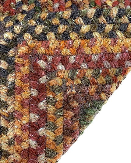 Capel American Heritage Woodstone 5' 0" X 5' 0" Concentric Rectangle Braided Rug