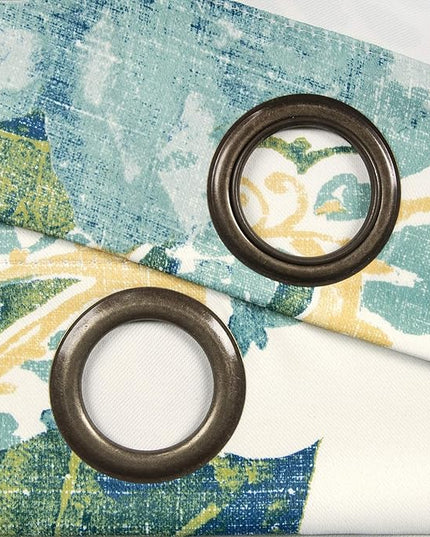 Lush Decor Floral Paisley Light Filtering Window Curtain Panel Pair, 52"W x 108"L, Blue