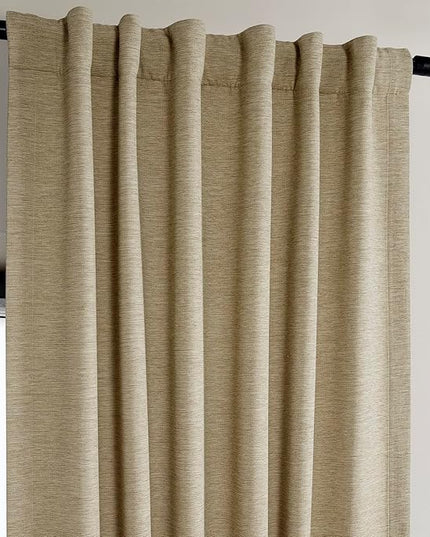 HPD Half Price Drapes Bellino Room Darkening Curtains 84 Inches Long Curtains for Bedroom & Living Room (1 Panel), 50W x 84L, Ginger