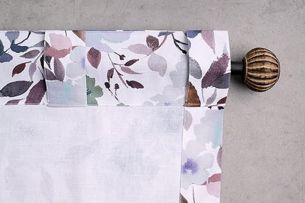 Maison d' Hermine Curtains for Living Room 100% Cotton 84 inch Length One Panel Light Filtering Curtains for Bedroom Windows with Rod and Loop Pockets Drapes (Blossom Flora, 50" W x 84" L)