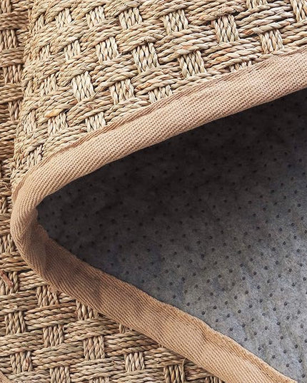 SAFAVIEH Natural Fiber Collection Runner Rug - 2'6" x 6', Natural & Beige, Seagrass, Basketweave Pattern with Border (NF114A)
