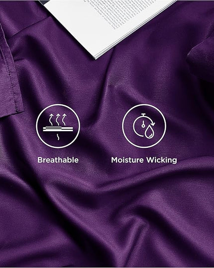 Bedsure King Size Sheets Set, Cooling Sheets for Hot Sleepers, Rayon Derived from Bamboo, Breathable & Soft, Deep Pocket Up to 16 Inches, Hotel Luxury Silky Bedding, Plum