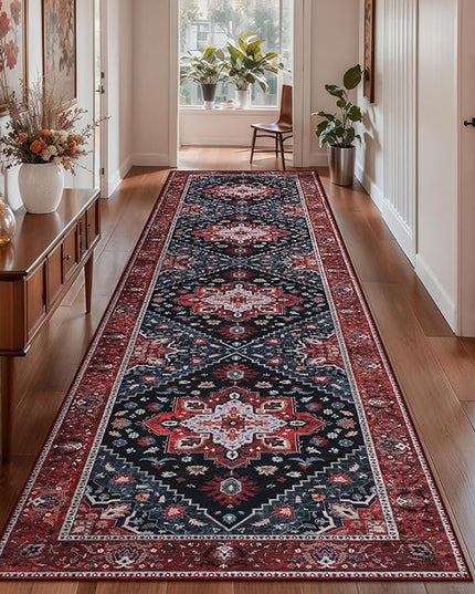 Ciicool 3x10ft Hallway Non Slip Rug, Washable Runner Rug Soft Pet Friendly Indoor Floor Long Carpet Low Pile Rug for Bathroom Kitchen Living Room Bedside Entryway
