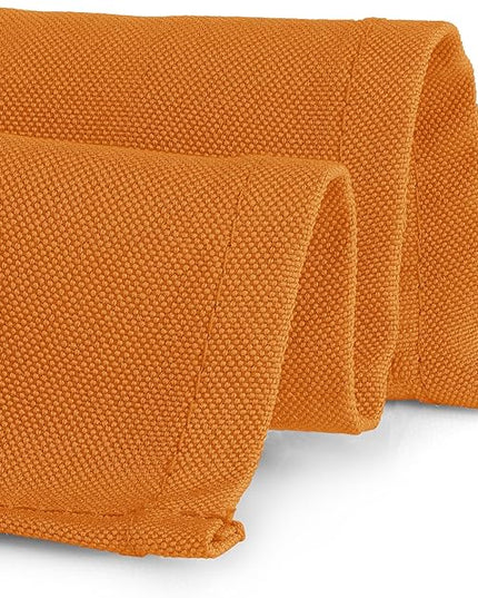 Gee Di Moda Rectangle Tablecloth - 90 x 156 Inch Orange Table Cloth for 8 Foot Tables with Floor-Length Drop - Heavy Duty Washable Fabric for Holiday Party, Dinner, Weddings & Baby Shower