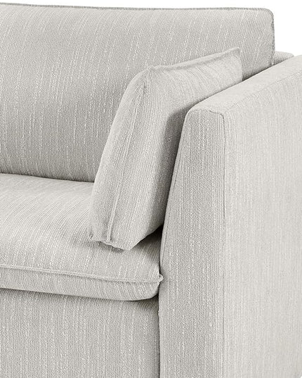 CHITA Luxury Oversized Loveseat Sectional Sofa Couch, Premium Down Filled Modular Sectional Sofa, FSC Certified, 80‘’ Width, 2 Seat Cloud Couch for Living Room, Snow