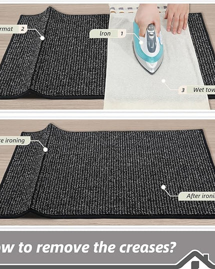 BEQHAUSE Dirt Trapper Door Mat 20" x 32", Non-Slip Washable Doormats Entrance Mat, Dirt Resistant and Absorbent Welcome Mat, Low Profile Floor Mats for Front Back Door and Entryway, Black