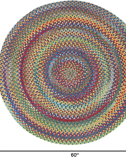 Capel American Heritage Multi 5' 0" Round Braided Rug
