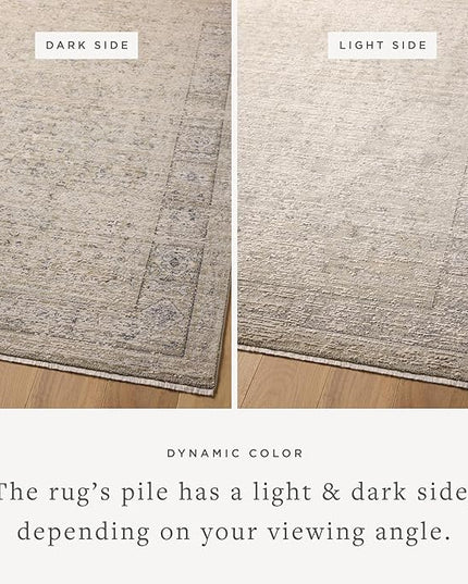 Loloi Amber Lewis Alie Collection ALE-03 Taupe/Dove 2'-7'' x 12'-0'', .13'' Pile Height, Runner Rug