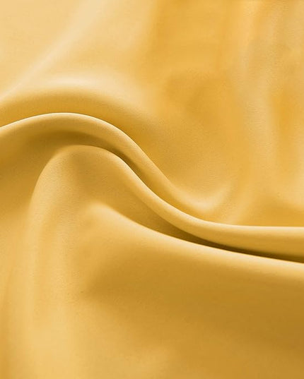 DONREN Gold Yellow Curtains Drapes for Bedroom - Thermal Insulated Room Darkening Rod Pocket Curtain Panels (42 W x 63 L,2 Panels)