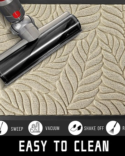 Yimobra 47x32 Large Door Mat Outdoor Indoor, All-Season Waterproof Door Mat Outside Entrance, All-Weather Non-Slip Outside Doormat for Garage Patio Entryway, Beige