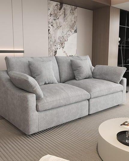 WJShome 83" Cloud Couch Sectional for Living Room, Down Filled Modular Sectional Sofa Couch,Love Seat Sofas,Convertible Couches, Sofa Covers Washable&Replaceable,Gray