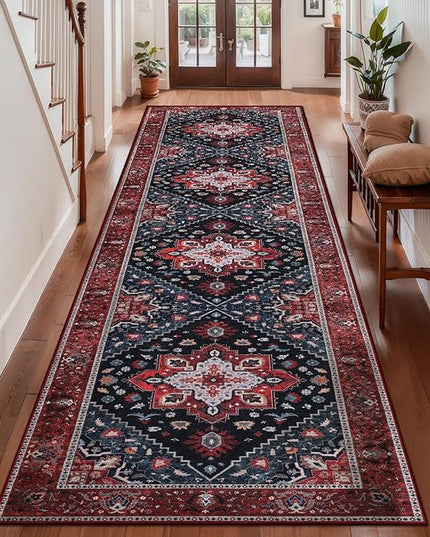 Ciicool 3x10ft Hallway Non Slip Rug, Washable Runner Rug Soft Pet Friendly Indoor Floor Long Carpet Low Pile Rug for Bathroom Kitchen Living Room Bedside Entryway