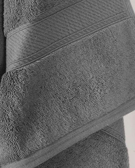 Superior Egyptian Cotton Pile Bath Towel Set of 2, Ultra Soft Luxury Towels, Thick Plush Essentials, Absorbent Heavyweight, Guest Bath, Hotel, Spa, Home Bathroom, Shower Basics, Charcoal