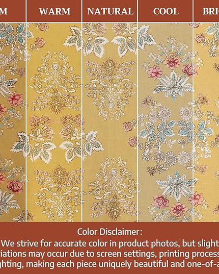 Maison d' Hermine Curtains for Living Room 100% Cotton 96 inch Length One Panel Light Filtering Curtains for Bedroom Windows with Rod and Loop Pockets Drapes (Marquise Yellow, 50" W x 96" L)