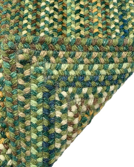 American Heritage Sage 5' 0" X 5' 0" Concentric Rectangle Braided Rug