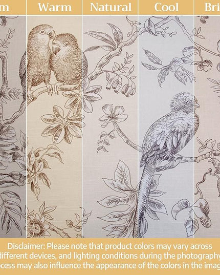 Maison d' Hermine Curtains for living room 100% Cotton 84 inch length One Panel Light Filtering Toile Curtains for Bedroom Windows with rod and loop Pockets Drapes (Jouy Paradise Beige, 50"W x 84"L)