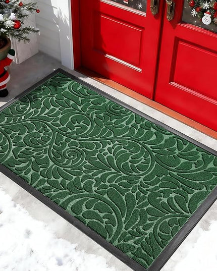 Yimobra Extra Large Door Mat 60x36, Waterproof Sturdy Outdoor Mats for Front Door, Heavy Duty Non-Slip Doormat for Garage Patio Entryway Indoor, Easy Clean, Green
