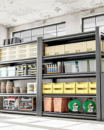 Heavy Duty Metal Storage Shelf, 5 Tier Industrial Shelving Unit - Garage Shelving, Utility Shelf, Metal Storage Rack Shelving, Durable Garage Shelf Organizer 18" D x48 W x78 H