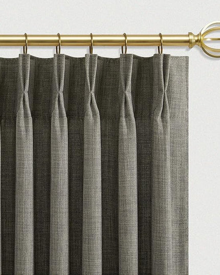 63 Inch Short Olive Green Linen Curtains 2 Panel Set for Small Windows,Pinch Pleated Ktichen Rustic Country Linen Light Filtering Drapes Privacy Back Tab Semi Sheer Curtains 63 Inches Length