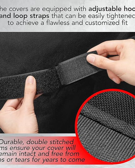 Heavy Duty Smoker Cover for Outdoor Grill – Fits Popular Smoker Brands & Pro 575 Series Grills – Waterproof, Weather Resistant, UV & Fade Resistant with Adjustable Straps – Black