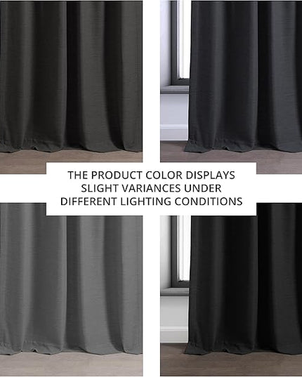 HPD Half Price Drapes Bellino Room Darkening Curtains 120 Inches Long Curtains for Bedroom & Living Room (1 Panel), 50W x 120L, Smoked Truffle