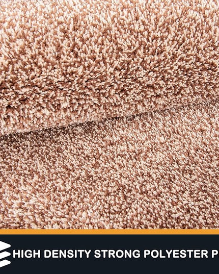 PURRUGS Dirt Trapping Door Mat 24" x 59", Non-Slip Machine Washable Entry Rug, Shoe Scraper, Dog Doormat, Super Absorbent Welcome Mat for Front & Back Door, Muddy Shoes & Paws, Brown-Light Cream