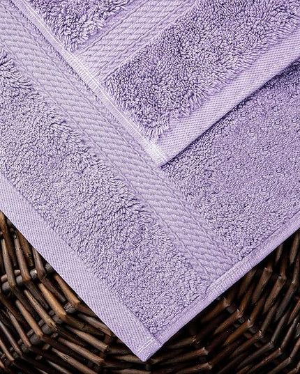 Superior Egyptian Cotton Pile 10 Piece Towel Set, Includes 2 Bath, 4 Hand, 4 Face Towels/Washcloths, Ultra Soft Luxury Towels, Thick Plush Essentials, Guest Bath, Spa, Hotel Bathroom, Purple