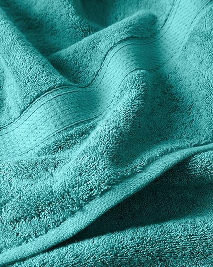 Superior Egyptian Cotton Pile 6 Piece Towel Set, Includes 2 Bath, 2 Hand, 2 Face Towels/Washcloths, Ultra Soft Luxury Towels, Thick Plush Essentials, Guest Bath, Spa, Hotel Bathroom, Turquoise