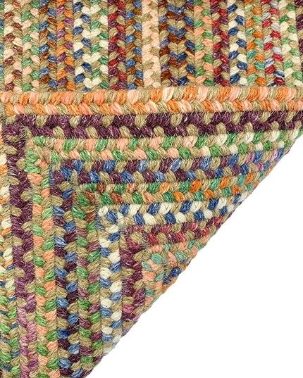 Capel American Heritage Cinnamon 0' 24" X 0' 36" Concentric Rectangle Braided Rug