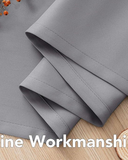 H.VERSAILTEX Premium Blackout Thermal Insulated Room Darkening Curtains for Bedroom/Living Room - Classic Grommet Top (2 Panels, Dove Gray, 52 Inch by 54 Inch)