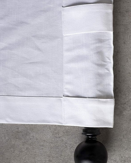 Maison d' Hermine Curtains for Living Room 100% Cotton 84 inch Length One Panel Light Filtering Curtains for Bedroom Windows with Rod and Loop Pockets Drapes (Delphinium White, 50" W x 84" L)