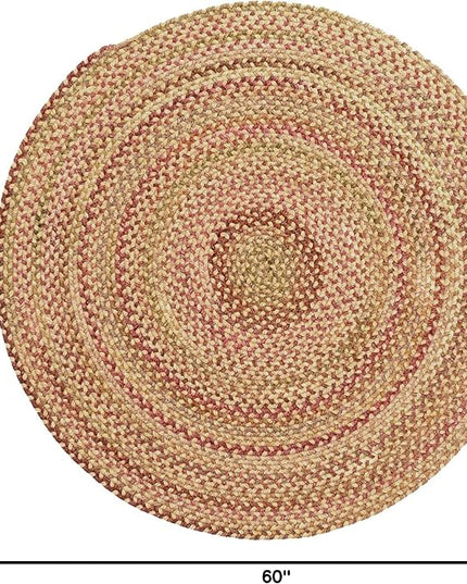 Capel American Heritage Harvest Gold 5' 0" Round Braided Rug