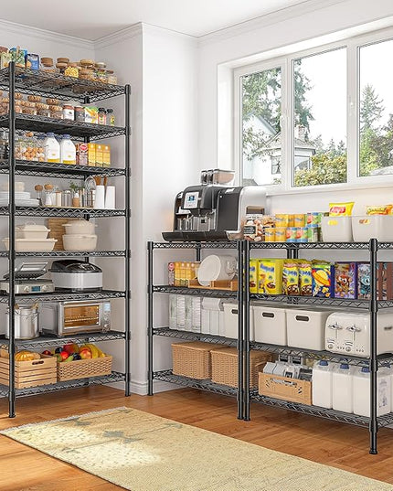 8 Tier Wire Shelving Rack Storage Shelves Loads1200LBS,Adjustable Metal Shelving Unit and Metal Shelf Pantry Shelves Industrial Shelving for Commercial Kitchen Office 72H X 13.8D X 23.6W