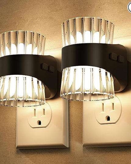 Night Light, Night Lights Plug into Wall, LED Clear Night Light for Kids, Adjustable Brightness NightLights with Dusk to Dawn Sensor for Bedroom Bathroom, 3000K/4000k/5000K, 2 Pack