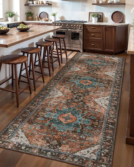 Ciicool 3x8ft Runner Non Slip Rug, Washable Runners Rug Non Shedding Pet Friendly Indoor Floor Long Carpet Hallway for Bathroom Kitchen Living Room Bedside